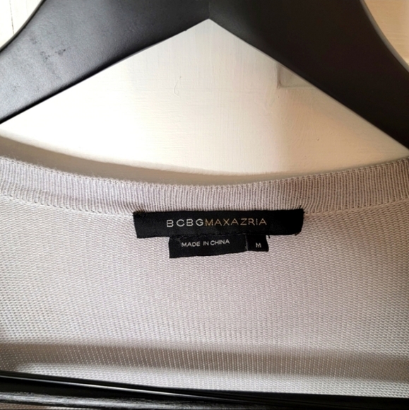 BCBGMAXAZRIA Silver Sequin Cardigan. M. - Picture 3 of 7